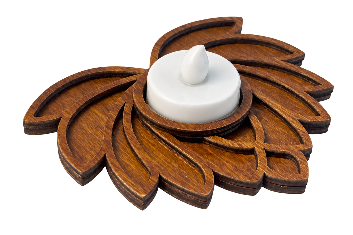 T Light Holder - Lotus glow