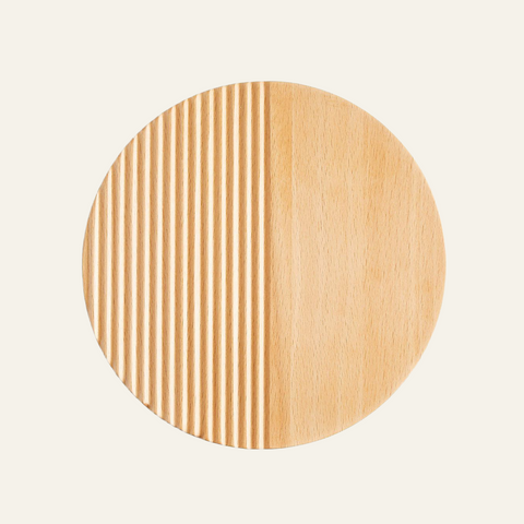 Circular Wooden Trivet WIth Groove