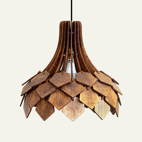 Petal Lamp Walnut