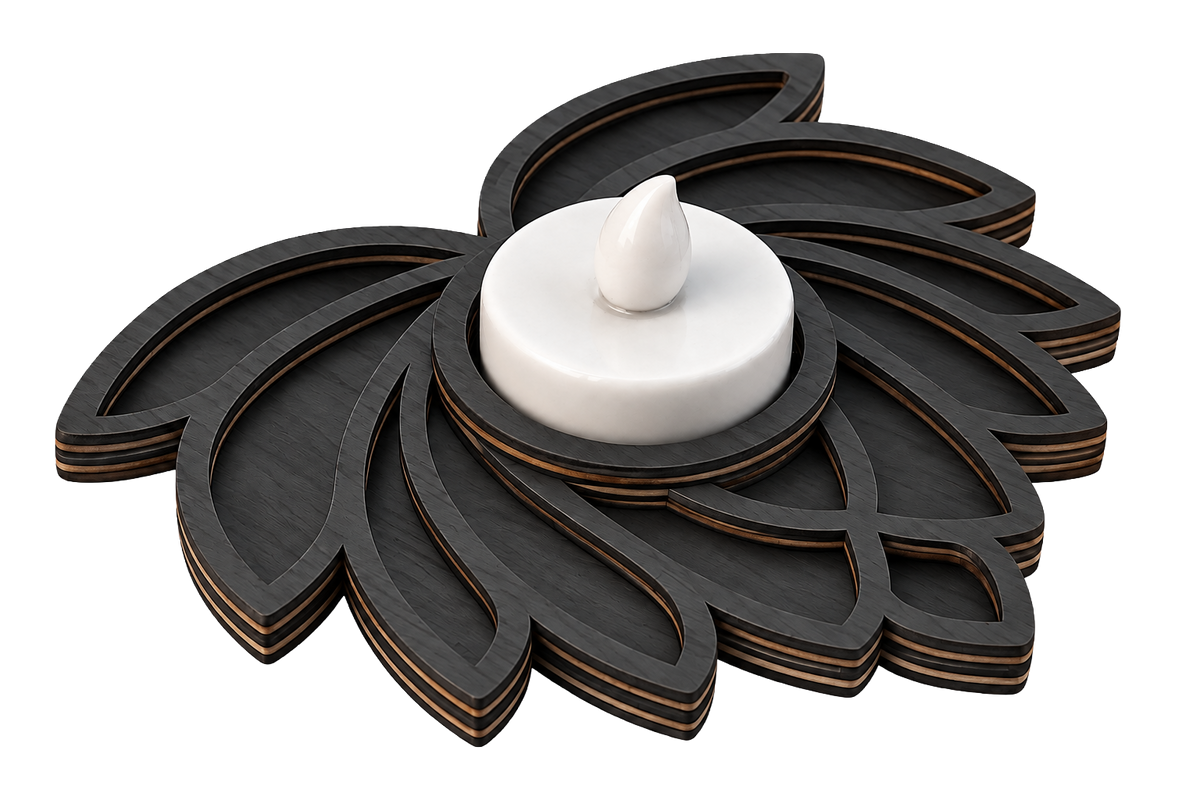 T Light Holder - Lotus glow