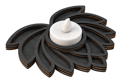 T Light Holder - Lotus glow