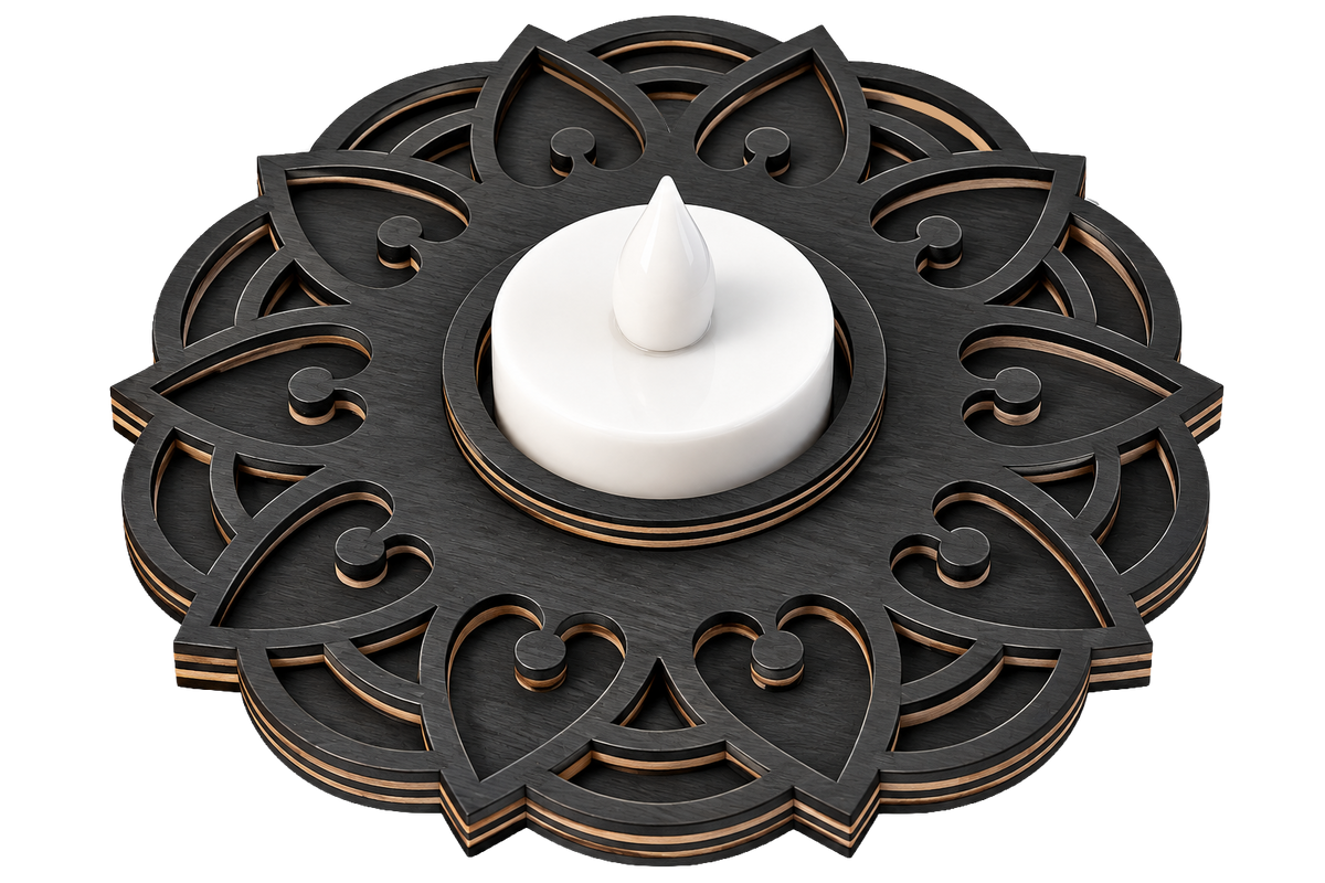 T Light Holder - Mandala Glow