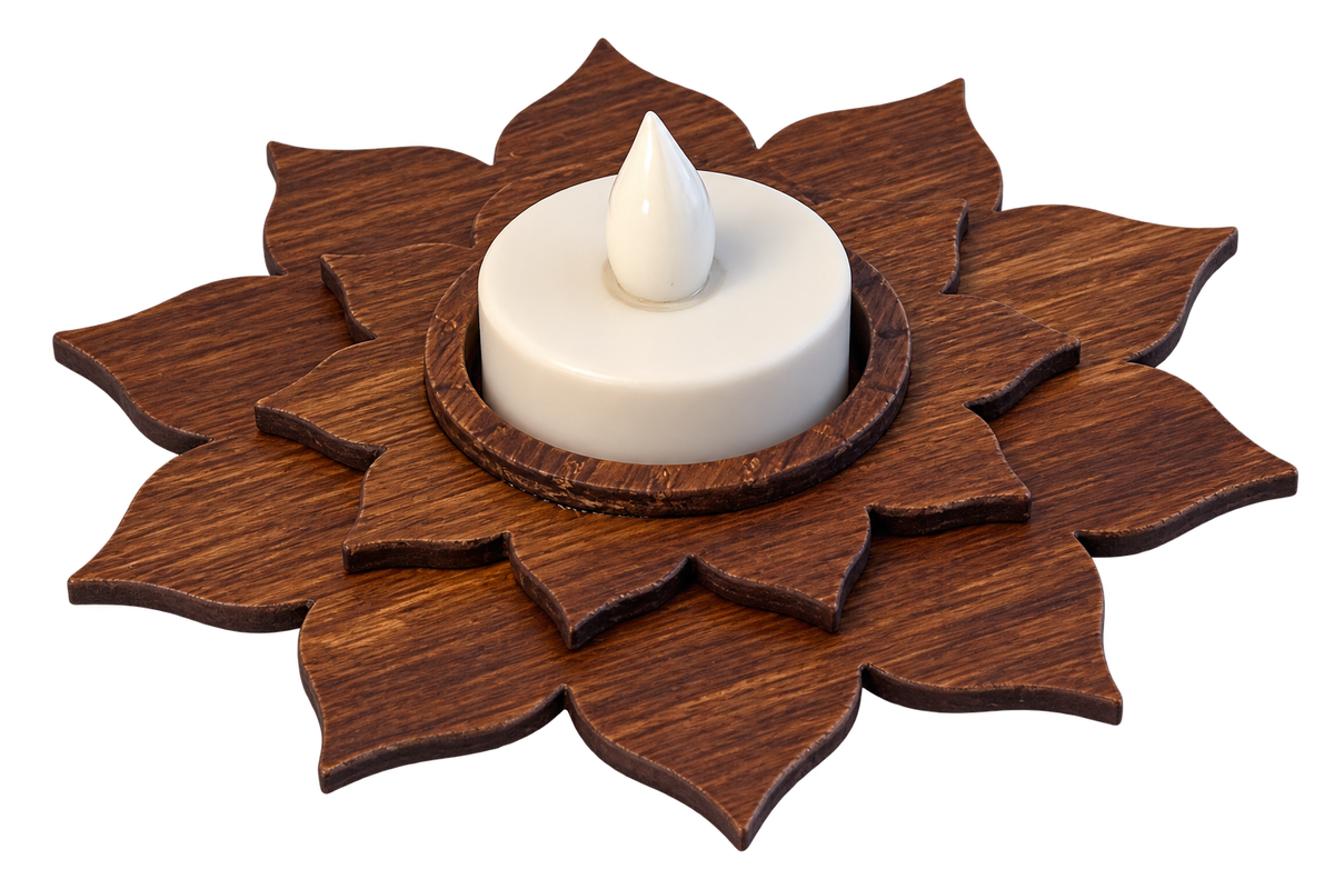 T Light Holder - Petal Glow