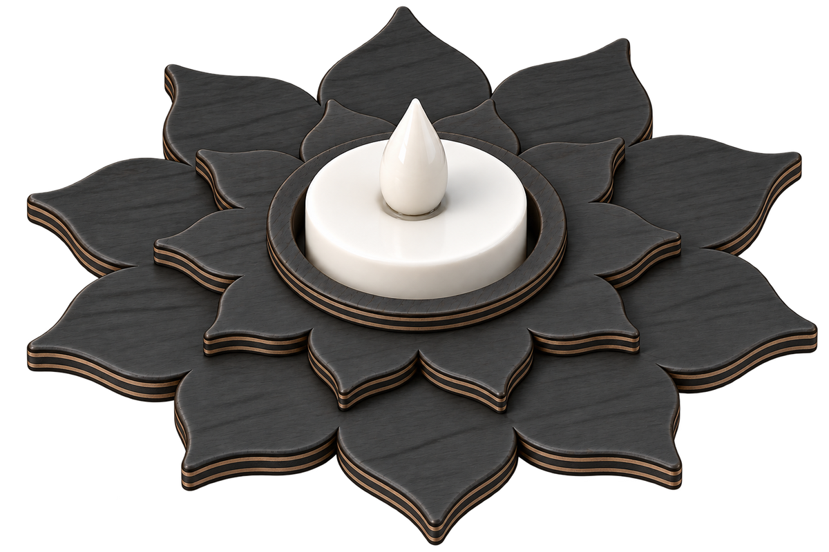 T Light Holder - Petal Glow