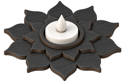 T Light Holder - Petal Glow