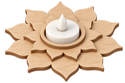 T Light Holder - Petal Glow